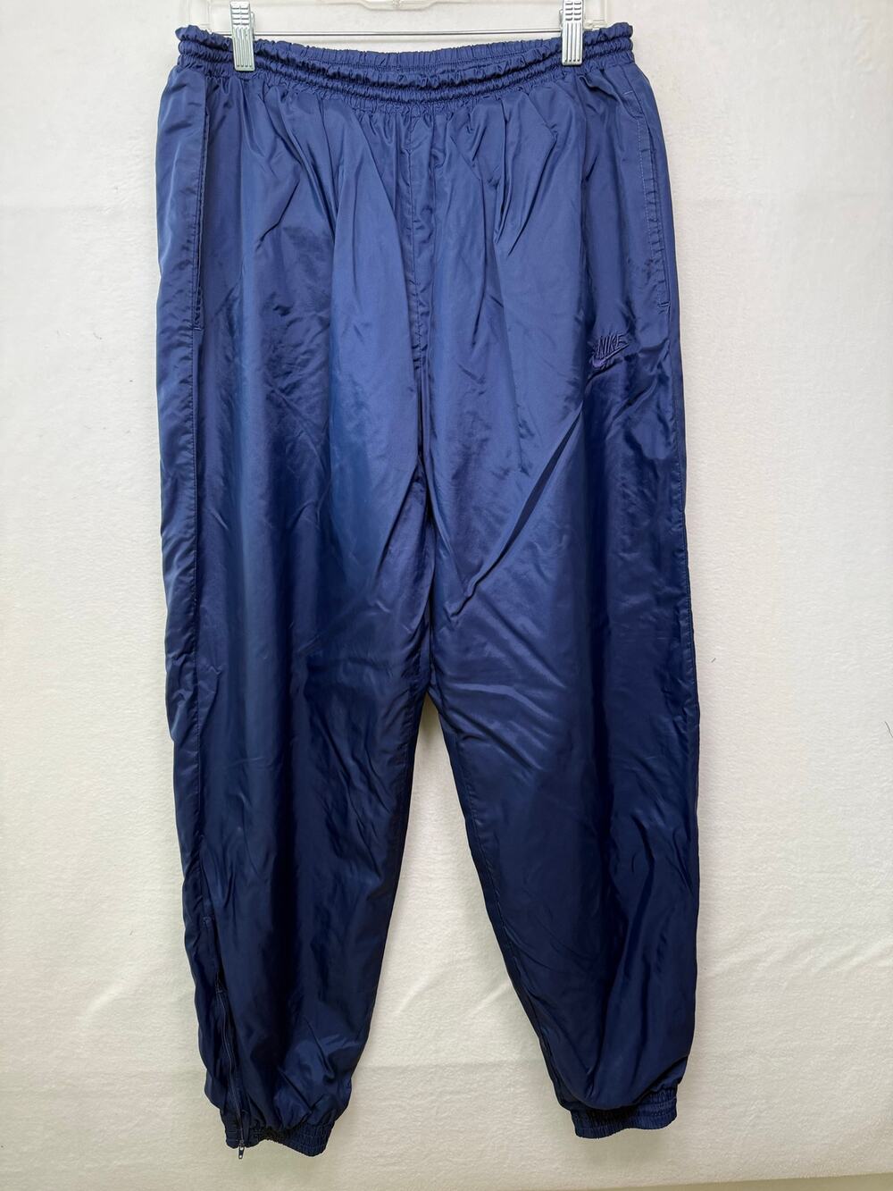 Nike Vintage Lined Nylon Track Pants, Jogger, Windbreaker, Size Large